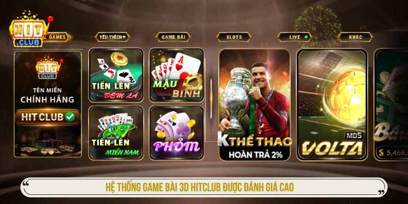 Hitclub hall88 - Trang Chủ Hit Club, Tải App iOS/APK Mới Nhất Hệ thống game bài 3D HITCLUB được đánh giá cao